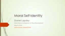 Moral Self-Identity Daniel