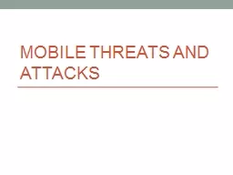 Possible attack threats to mobile devices