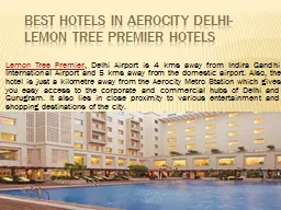Hotels in Aerocity Delhi