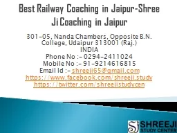 Best Railway Coaching in jaipur-Shree ji Coaching in jaipur