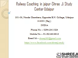 Railway Coaching in jaipur-Shree Ji Study Center Udaipur
