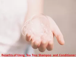 Benefits of Using Tea Tree Shampoo and Conditioner