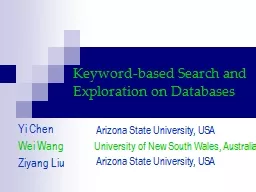 Keyword-based Search and Exploration on Databases
