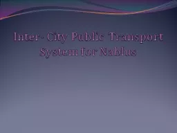 Inter- City Public Transport System for Nablus