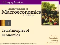 N. Gregory  Mankiw M acroeconomics Brief Principles  of Sixth Edition