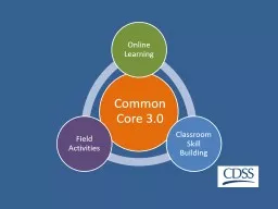 Common Core 3.0 Online Learning Classroom Skill Building Field Activities
