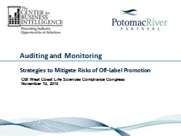 Auditing and Monitoring  Strategies to Mitigate Risks of Off-Label Promotion