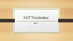 SAT Vocabulary Set 17 Altruistic (adj . ALL- troo - istik )