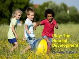 Play: The Heart of Development Camille Catlett Beginning to know about ourselves and others