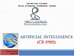 Computer Science Department 1 Artificial   Intelligence   (CS