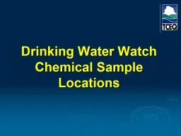 Drinking Water Watch Chemical Sample Locations  DWW screen shot of search page