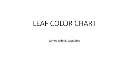 LEAF COLOR CHART Tool for real time N management James   Lasquites