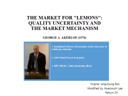 THE MARKET FOR 
