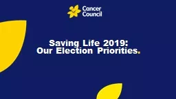 Saving Life 2019: Our Election Priorities . Protect workers and the community from second-hand smoke in bars and clubs