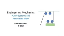Engineering Mechanics Pulley Systems and Associated Work LabRat