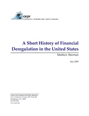 CEPR A Short History of Financial Deregulation in the