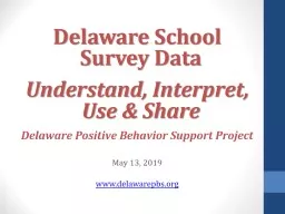 Delaware School Survey Data Understand, Interpret, Use & Share