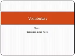 Unit 1 Greek and Latin Roots Vocabulary biblio (Greek) Biblio means book.