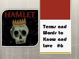 Terms and Words to Know and Love   #6 Literary Term to Know and Love