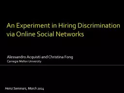 An  Experiment in Hiring Discrimination via Online Social Networks