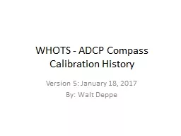 WHOTS - ADCP Compass Calibration History Version 5:  January 18, 2017
