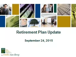 Retirement Plan Update September 24, 2015 Patrick McKie, CPA, RPA