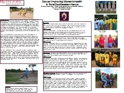 Soccer Improving Women’s Health  in Rural Southeastern Kenya