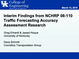 Interim Findings from NCHRP 08-110 Traffic Forecasting Accuracy Assessment Research