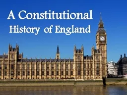 Introduction to  ENGLISH Constitutionalism ABSOLUT GOVERNMENT