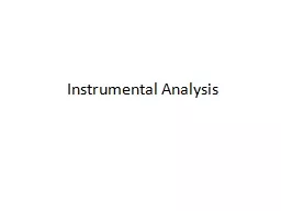 Instrumental Analysis Instrumentation Paper Chromatography GC – Gas Chromatography