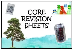 CORE REVISION  SHEETS Bleedproof  paper is smooth  and has a special coating to