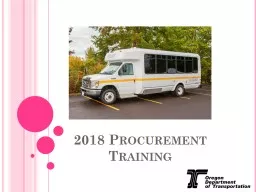 2018 Procurement Training  Vehicle Purchases Federal Requirements