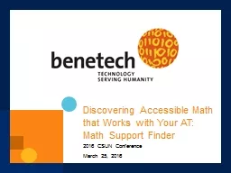 Discovering Accessible Math that Works with Your AT: Math Support Finder