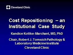 Cost Repositioning – an  Institutional  C ase  S tudy Kandice
