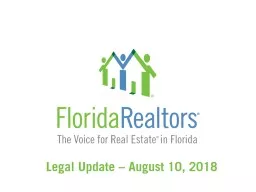 Legal Update – August 10, 2018 NAR  - Professional standards