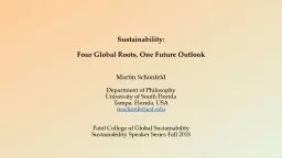 Sustainability: Four Global Roots, One Future Outlook Martin