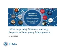Interdisciplinary Service-Learning Projects in Emergency Management