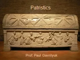 Patristics Prof. Paul Gavrilyuk Introduction A course overview.