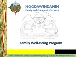 Family Well-Being Program NOGDAWINDAMIN Family and Community Services