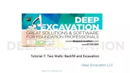 Tutorial 7: Two Walls: Backfill and Excavation Deep Excavation LLC