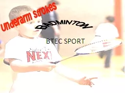 BADMINTON  BTEC  SPORT Underarm strokes    Task 1 Back to back