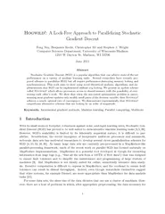 Hogwild  A LockFree Approach to Parallelizing Stochast