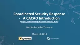 Coordinated Security Response  A CACAO Introduction ( https://www.ietf.org/mailman/listinfo/Cacao