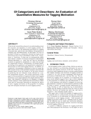 Of Categorizers and Describers An Evaluation of Quanti