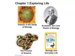 Chapter  1:Exploring Life Themes in the Study of Biology The Process
