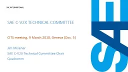 SAE C-V2X Technical Committee CITS  meeting, 9 March 2018, Geneva (Doc.