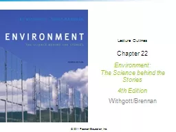 Lecture Outlines Chapter 22 Environment: The Science behind the Stories