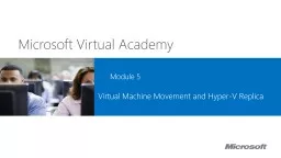 Module 5 Module Overview Lesson 1: Providing High Availability and Redundancy for Virtualization