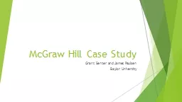 McGraw Hill Case Study Grant Senter and James Paulsen Baylor University
