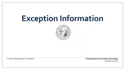 Exception Information